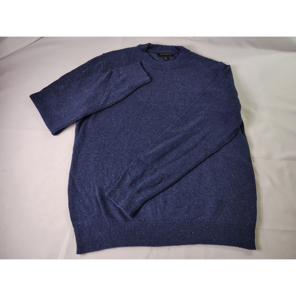 Banana Republic Mens M Blue Donegal Speckled Tweed Pullover Grandpacore Sweater‎